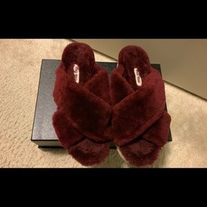 Miu Miu Platform Burgundy Espadrille